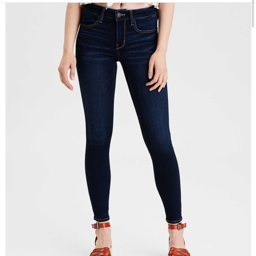 American Eagle Dark Wash Jeggings/Jeans
